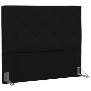 Imagem de Cabeceira Box Solteiro Italia 90 cm Corano Preto - MD Poltronas