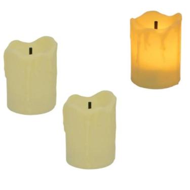 Imagem de 2 Velas Decorativa de LED à Bateria Eletrônica Amarela - Cascavel