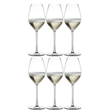 Imagem de Kit 6 Taças de Champagne Fatto a Mano Haste Colorida Riedel, Branco