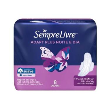 Imagem de Absorvente Cobertura Suave Noite e Dia Com Abas Sempre Livre 8 Unidade
