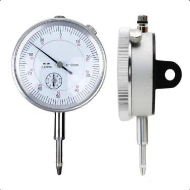 Imagem de Relógio Comparador Escala De 0 A 10mm 0,01mm Base Magnética - Ferramen