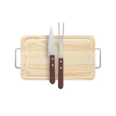 Imagem de Kit Churrasco Pinus - Stolf, 35x21