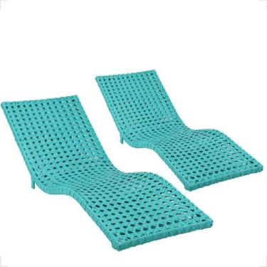 Imagem de Kit 2 Cadeiras Espreguiçadeiras Alumínio para Piscina Bogotá - Fexx Fi
