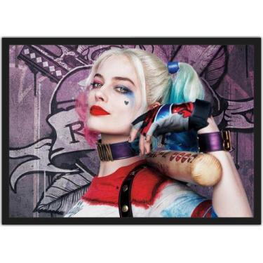 Imagem de Quadro Decorativo Arlequina Super Herói Com Moldura - Vital Quadros