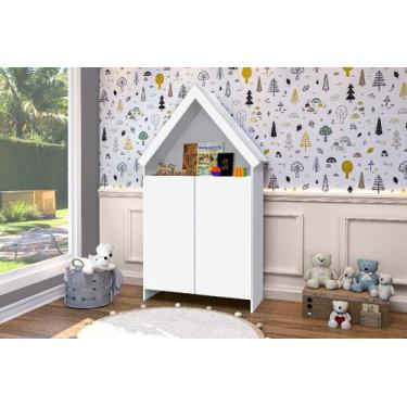 Imagem de Estante Infaltil Casinha Branca/Rosa - GABRIELLI MOVEIS