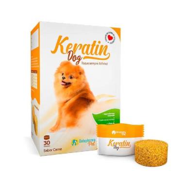 Imagem de Keratin Dog 210g Sabor Carne 30 Tabletes - BOTUPHARMA