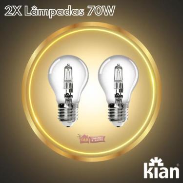 Imagem de Kit 2 Lâmpadas Halogênas 70W Churrasqueira E27 110v - Kian