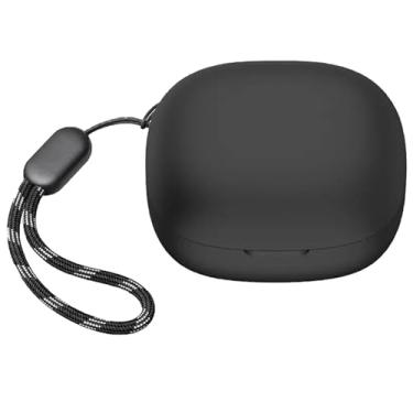 Imagem de USTIYA Capa para Ankey Soundcore R50i Capa de proteção de silicone macio de corpo inteiro com cordão acessórios para fone de ouvido Funda Carcasa (preto)