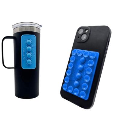 Imagem de Suck It Pop It - Aderência adesiva para telefone compatível com iPhone, Android - Suporte de telefone com ventosa para selfie, vídeos - cola no espelho e na janela do carro - Brinquedo Bubble Fidget