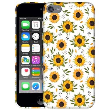 Imagem de Generic SM Capas para iPod Touch 7, capa para iPod Touch 6, capa para iPod Touch 5 – Design com estampa de girassol impresso em 3D, capa de plástico rígido para iPod Touch 7/6/5.