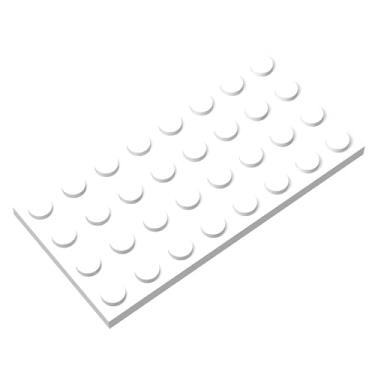 Imagem de Classic White Plates Bulk, White Plate 4x8, Building Plates Flat 20 Piece, Compatible with Lego Parts and Pieces: 4x8 White Plates(Color: White)