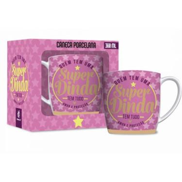 Imagem de Caneca Ceramica Cafe Dinda Madrinha 380ml Presente Criativo - Brasfoot