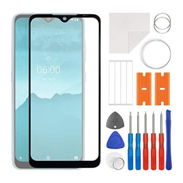 Imagem de SWARK Substituição da lente do painel externo de vidro frontal + OCA compatível com Nokia 6.2 TA-1200, TA-1198, TA-1201, TA-1187 (sem tela LCD e digitalizador de toque) com kit de reparo