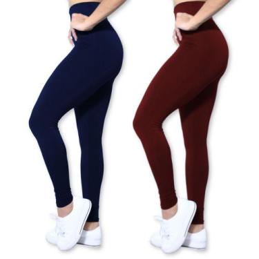 Imagem de Kit 2 Calças Legging Heide Ribeiro Leg Basic Suplex Ginástica, P, Mari