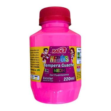 Imagem de Tinta Guache 220ml Tempera Escolar Radex Diversas Cores Neon Fluoresce