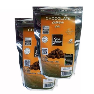 Imagem de Chocolate em Gotas para Culinária Vegano Sem Lactose 2x 500g