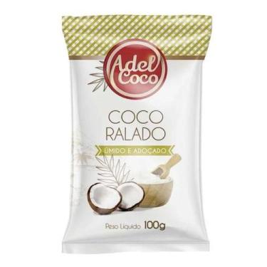 Imagem de Coco Ralado Úmido e Adoçado Adel Coco 100g - AdelCoco