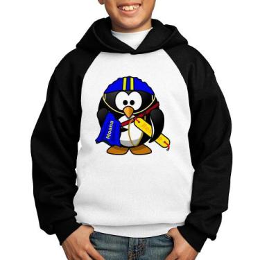 Imagem de Moletom Infantil Pinguim Salva Vidas - Foca na Moda, Branco, Preto, 12