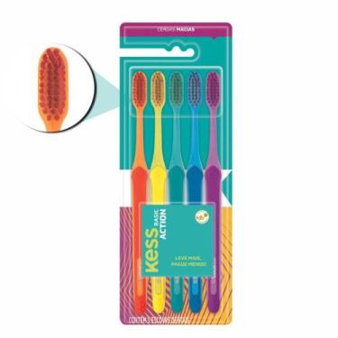 Imagem de Escova Dental Kess Basic Action Macia C/5 Cód.2548 - BELLIZ COMPANY