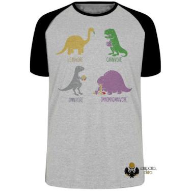 Imagem de Camiseta Dinossauro comilão Blusa Plus Size extra grande adulto ou inf