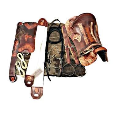 Imagem de KIT 13x peças SELA Marreca Arreio CAVALO Laço Comprido - SELARIA SERRA