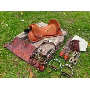 Imagem de Sela Celas Arreio Freio De Ouro Completa 12X Cavalo Crioulo - SELARIA 