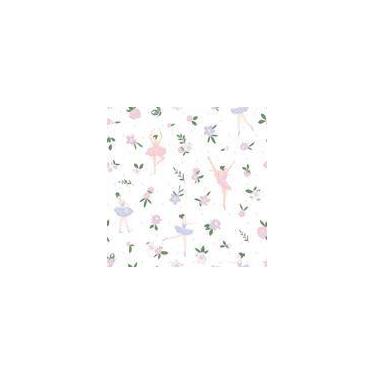 Imagem de Papel de Parede Vinílico Sonhos Ref 4209 bailarina Lilás 52cm x 10m - 
