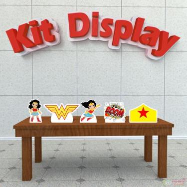 Imagem de Kit de 5 Displays De Mesa Mulher Maravilha Cute - IMPAKTO VISUAL