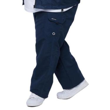 Imagem de Calça Cargo Tactel Plus Size - HF, G14, Marinho