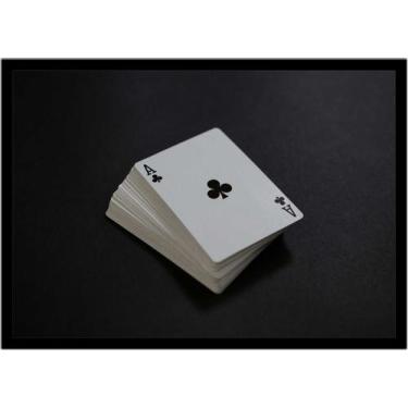 Imagem de Quadro Decorativo Jogos Baralho Naipe Cartas Com Moldura RC000 - Vital