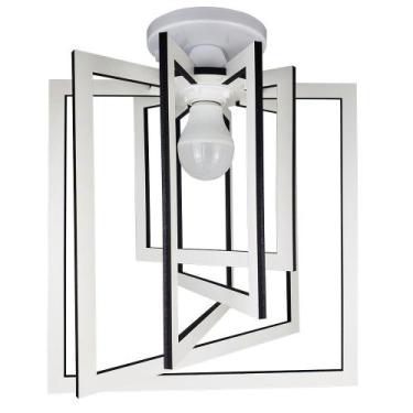 Imagem de Luminária Plafon Madeira MDF Sala Quarto Cozinha Bivolt E27 LED Quadra