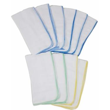 Imagem de Fralda De Pano Para Bebê Luxo Lisa 70 X 70 Cm Com Crochê - Dugu, Mascu