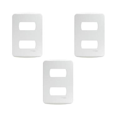 Imagem de Kit 3 Placa/Espelho Branca 4X2 2Mod S3B77120 Miluz Schneider