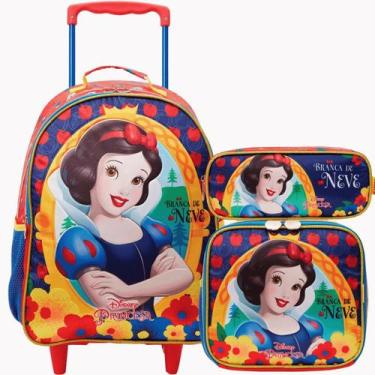 Imagem de Mochila de Rodinha Branca de Neve c/ Lancheira e Estojo - XERYUS