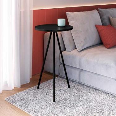 Imagem de Mesa Lateral de Apoio Para Sala Industrial em Aço 58,5 cm - Artesano S
