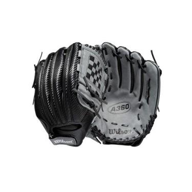 Imagem de Luva de beisebol Wilson A360 12.5" Outfield Preta/Cinza RHT