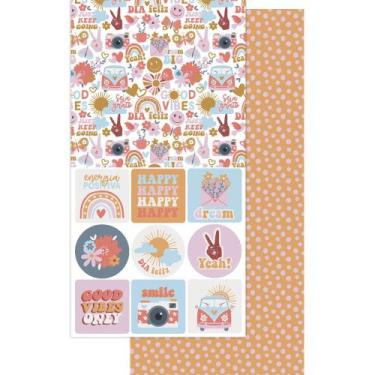 Imagem de Papel Scrapbook Good Vibes Sdh-015 15x29,5cm Litoarte