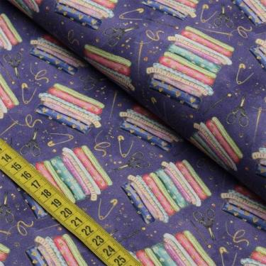 Imagem de Tecido Estampado para Patchwork - Atelier : Tecidos Indigo (0,50x1,40)