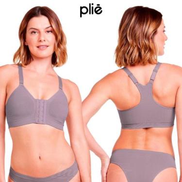 Imagem de Sutiã Plié Modelo Nadador com Fecho Frontal de Alta Sustentação Alças 