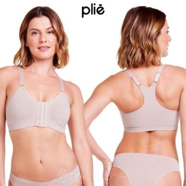 Imagem de Sutiã Plié Modelo Nadador com Fecho Frontal de Alta Sustentação Alças 