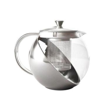 Imagem de Chaleira Bule de Vidro e Inox Com Infusor Para Chá 1100ml - Stainless
