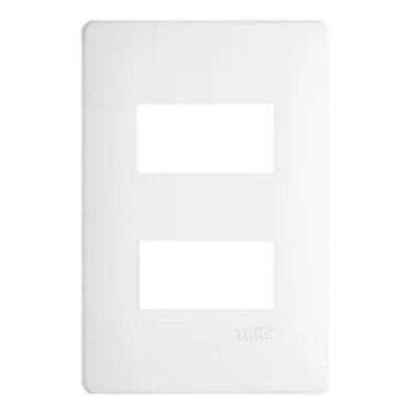 Imagem de Placa 4x2 P/ 2 Módulos Horizontais Distanciados Suporte 3636 - FAME