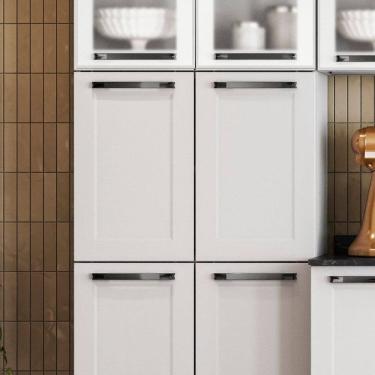 Imagem de Paneleiro Duplo em Aço 6 Portas 2 Portas em Vidro Branco Neve