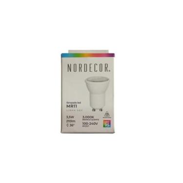 Imagem de 2x Lâmpada Led Dicroica MR11 3,5W IRC 95 Luz Quente 3000k - NORDECOR