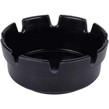 Imagem de Cinzeiros de plástico preto, pacote com 2