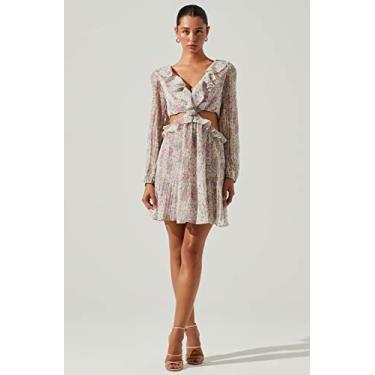 Imagem de ASTR the label Vestido Marcy feminino, Azul lilás multi, G