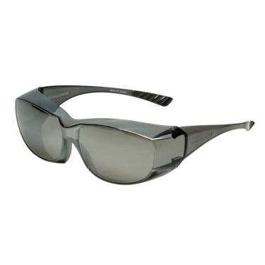 Imagem de Calabria Óculos de segurança 6000 Fit Over Fitover Óculos de grau prata espelhado masculino feminino com matiz envolvente antiembaçamento e arranhões