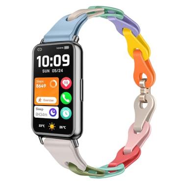 Imagem de Compatível com pulseiras Mingdaln Fitness Tracker, pulseiras de substituição de silicone elástico de 16 mm compatíveis com Shang Wing LYNN2, Amzhero D26, RLQA D26E, FFFTITNES Band3, KALINCO P76,