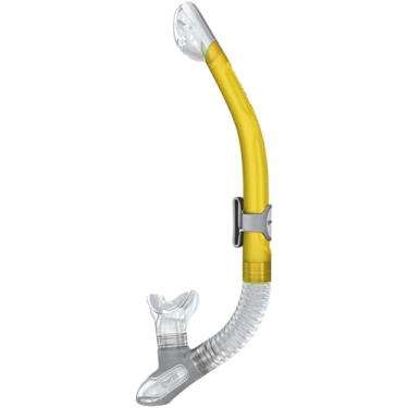 Imagem de Mares Italian Design Premium Collection Ergo Dry Snorkel – Bocal de silicone confortável e válvula de purga para snorkeling e mergulho, amarelo