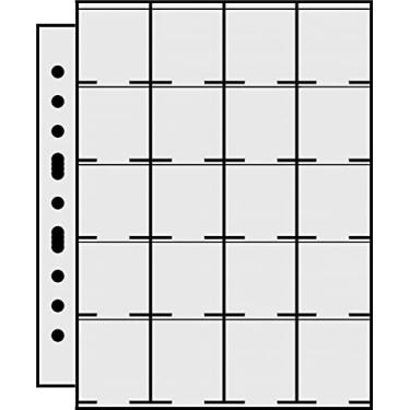 Imagem de Ursae Minoris Vinte bolsos 2 x 2 páginas de colecionador de polipropileno para porta-moedas de papel ou plástico macio, pacote com 20
